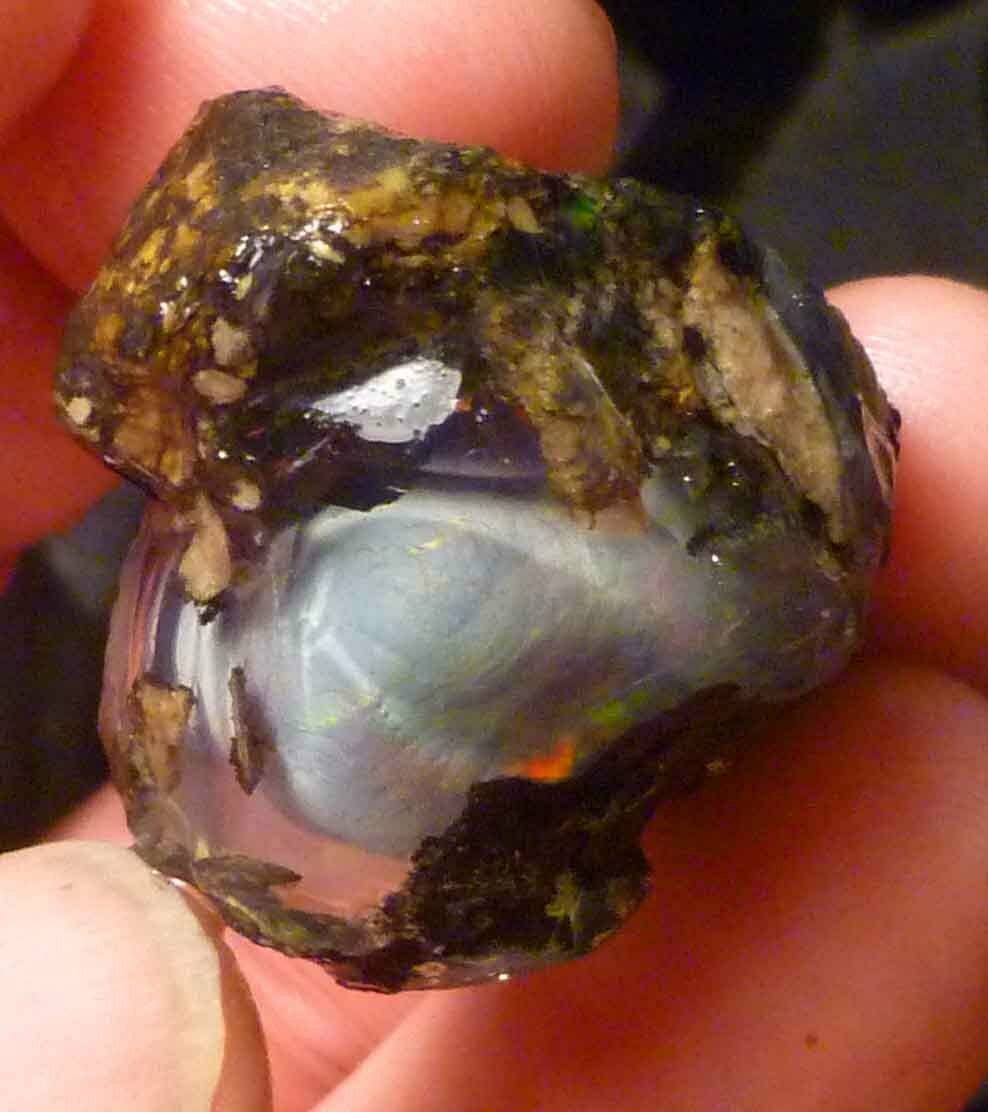 XXX Rare Ghost OPAL Ethiopia Precious Opal Crystal with a Ghost