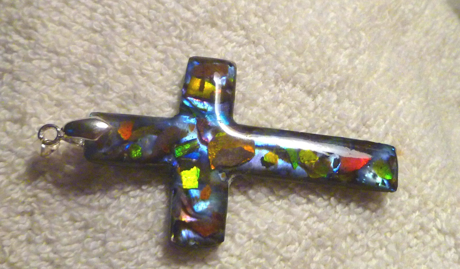 FireLyte© NEW! 925 Sterling Silver Cross Pendant