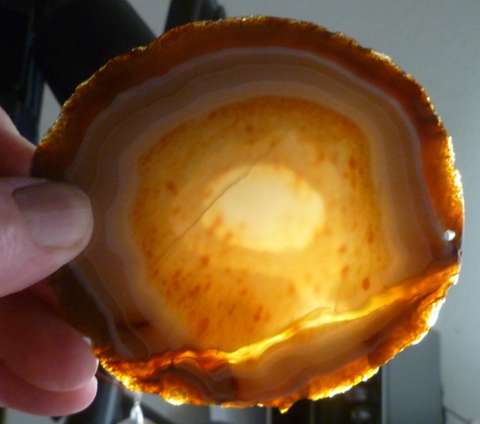 RED! Carnelian Banded Agate Polished Slab Great Colors 3.5"