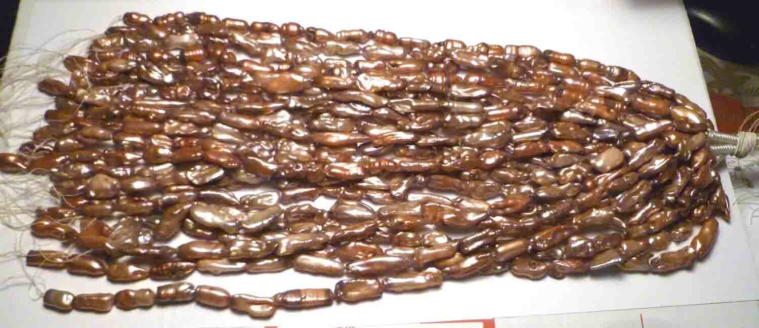 AA Very Big 16-20 Pearls per 15.5" Strand 20-30mm Size, Rose/Pink baroque pearl 