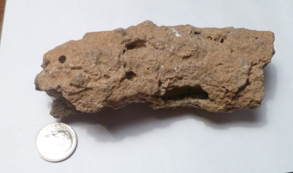 4.25" Fulgurite lightning fused sand Sahara Fossil Lightning