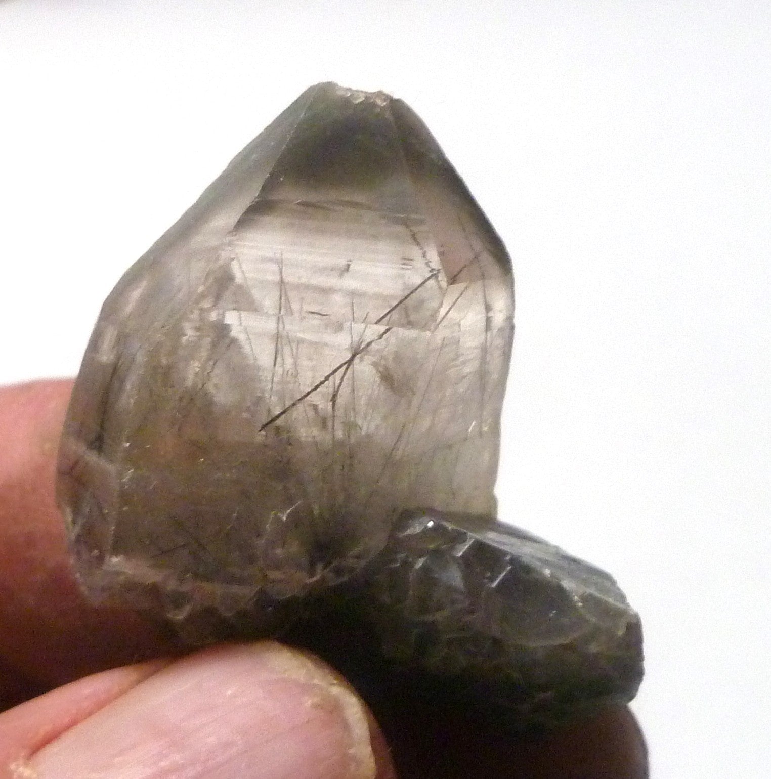 Black rutilated QUARTZ point crystal Natural high quality Rutile