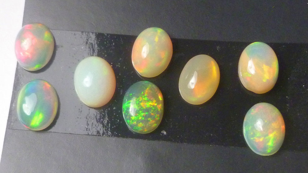 6x8 Lot of 8 Polished Ethiopian Opal Cabochons