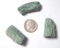 Lot of 3 CHROMIUM! Extremely RARE Mint GREEN Petrified Wood Log ARIZONA 14g