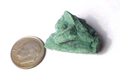 CHROMIUM! Mint GREEN Petrified Wood Log ARIZONA 37.5 cts 24mm