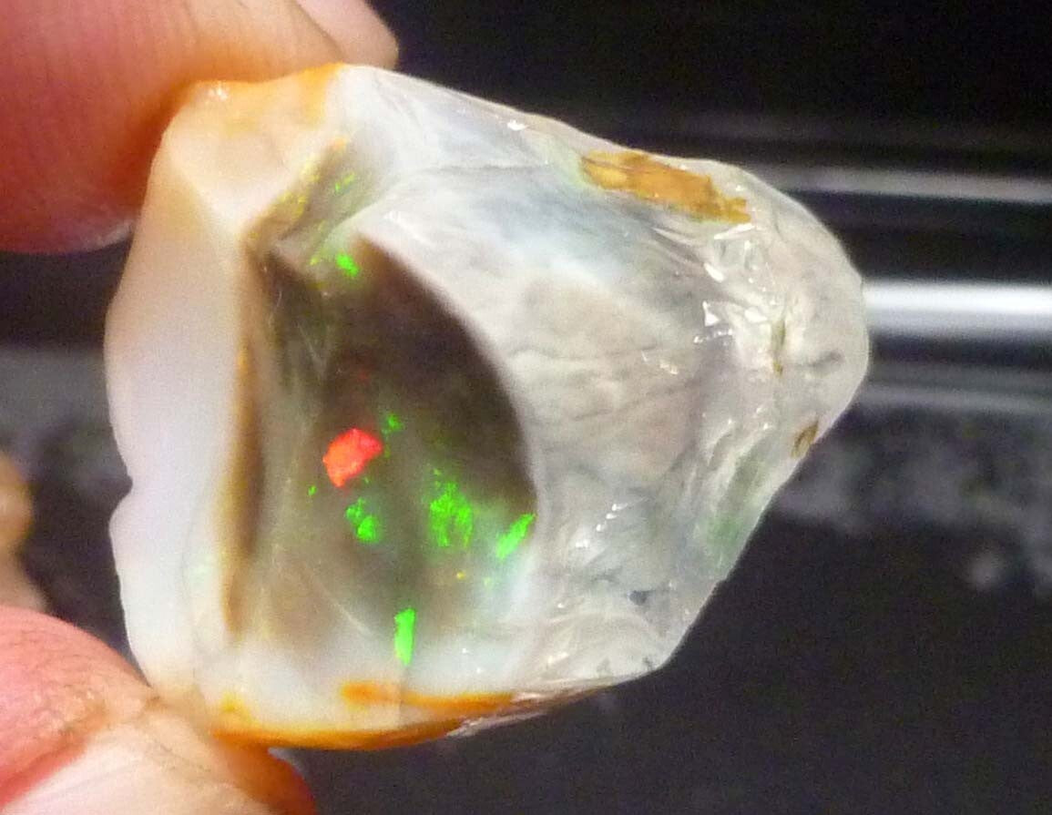 Virgin Valley Black Precious Opal Petrified Wood Nevada 41.2cts!