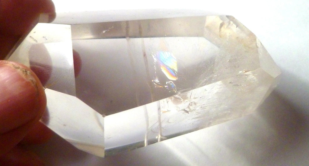 Clear Quartz Crystal Polished Double Point Brazil 183 grams Mystery Inclusions