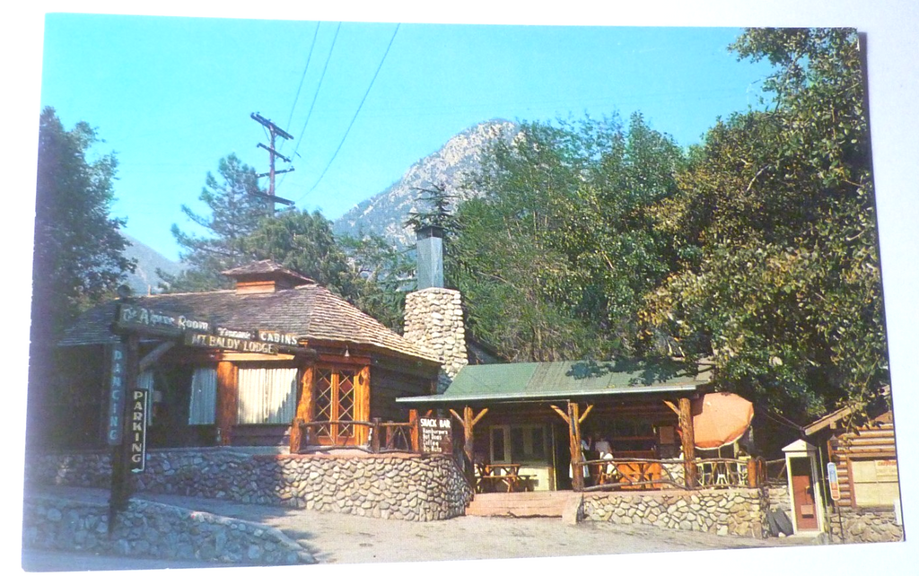 Postcard Curry's Wagon Wheel Mount Baldy Tavern California USA 1961