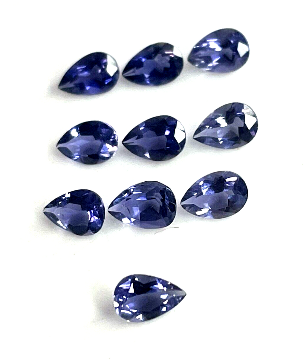 13.5 carats Natural Iolite Pear Cut Faceted AAA Loose Gemstone Jewelry 50 PCS