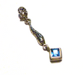 Minimalist Swiss Blue Topaz Dangle Pendant! Solid Sterling Silver 925