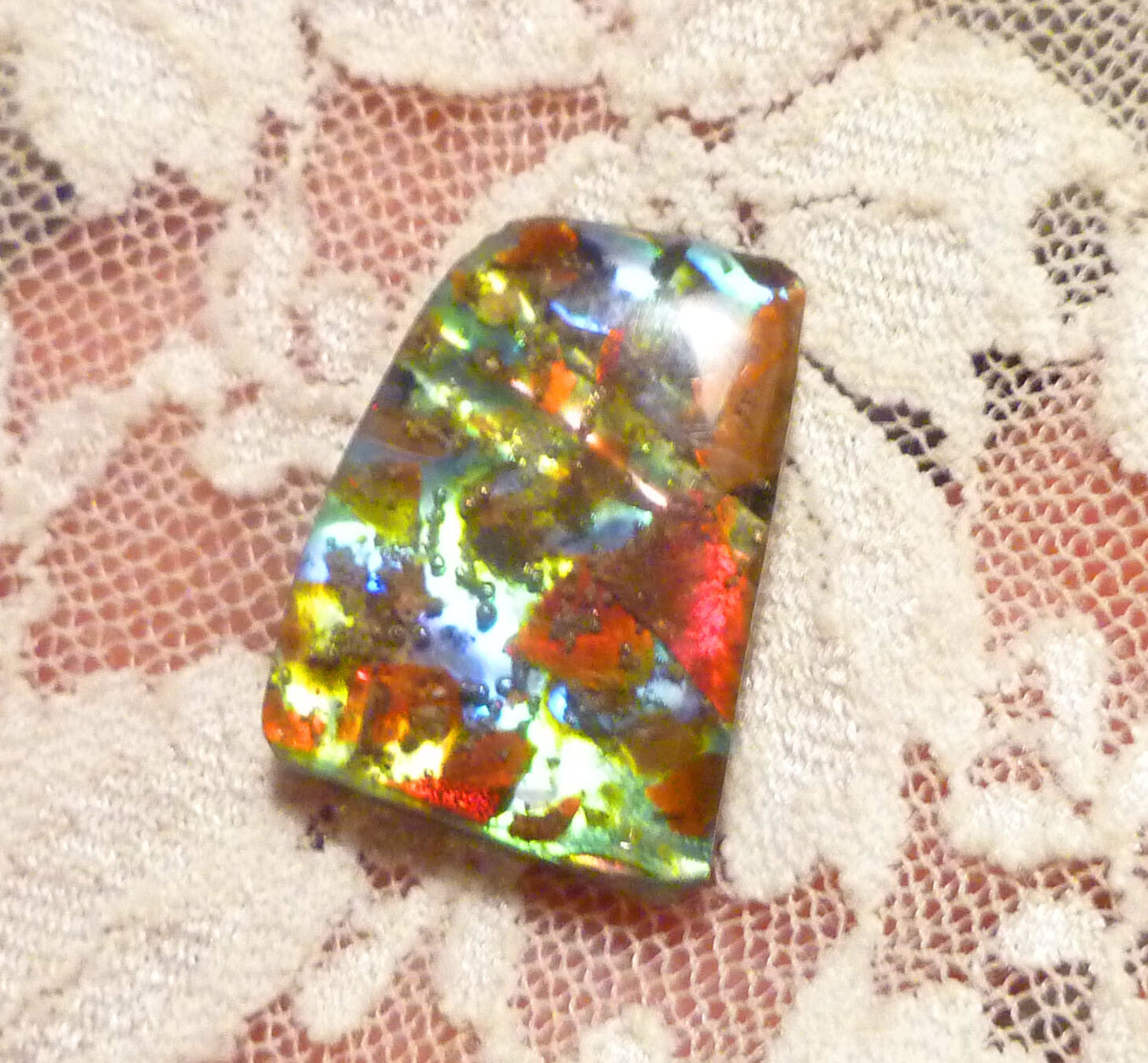 FireLyte© NEW! Iridescent Multi Color Gemstone 23x18mm