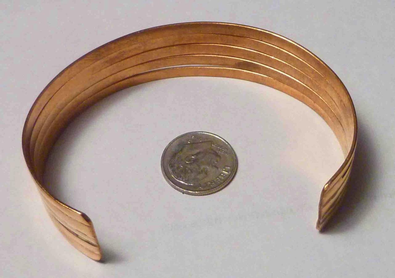 3/4" Wide Copper CUFF BRACELET Arthritis Relief