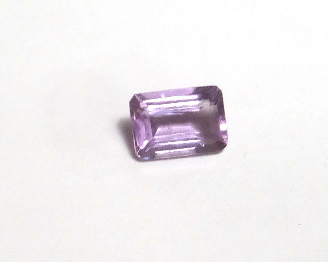 Genuine Rose D'France Amethyst Emerald Cut 7 x 5 x 3 MM Oval  - .6 CT