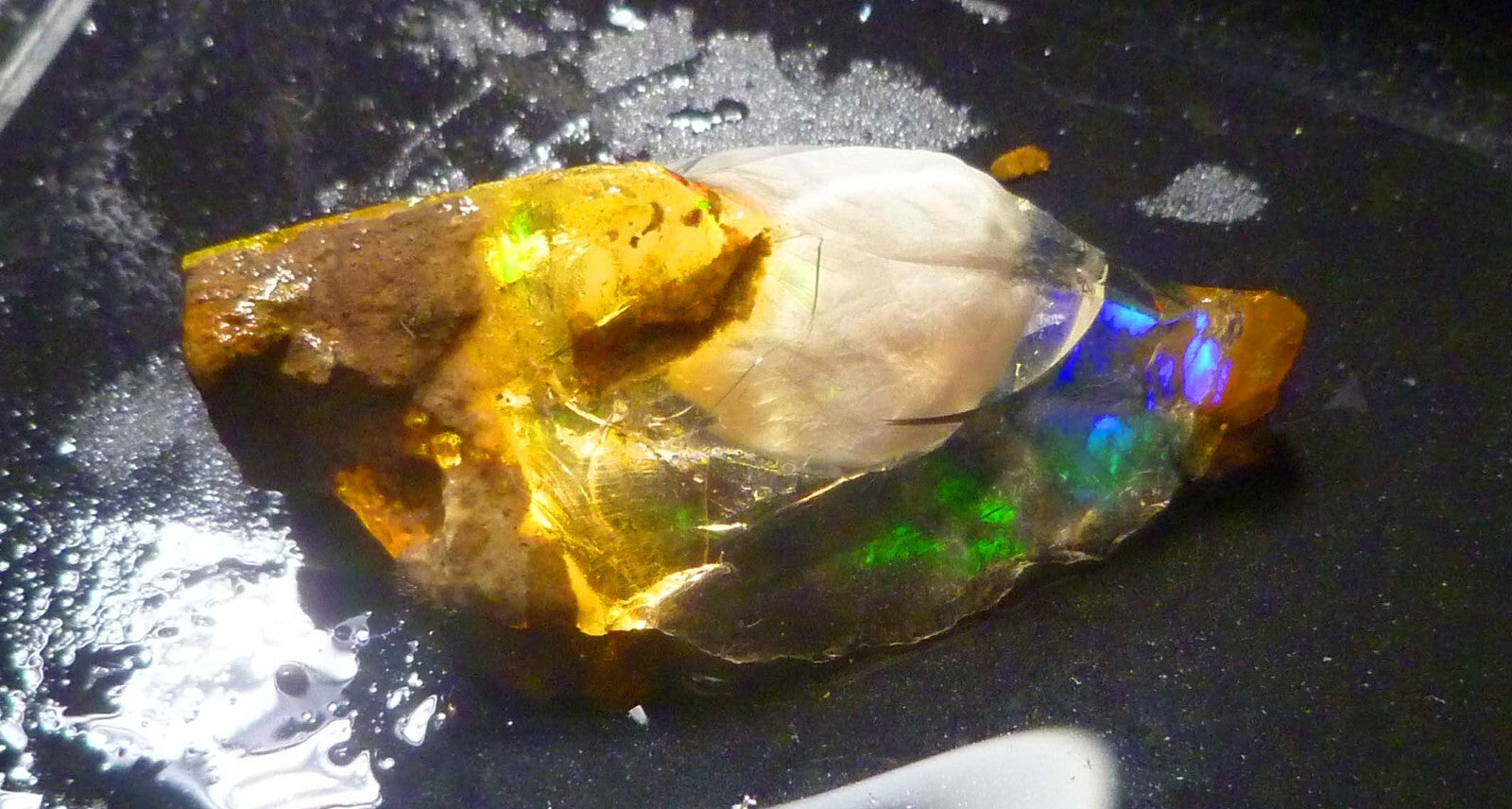 SCARY! Ghost OPAL Ethiopia Precious Opal Crystal with a Ghost 52.4cts 47mm