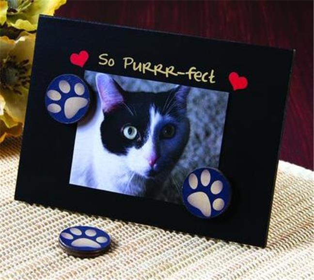 Magnet CAT Paws Frame! So Purrr-fect PHOTO FRAME STAND or Wall Picture Frame