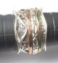 15mm wide Band Spinner Ring 925 Sterling Silver s9