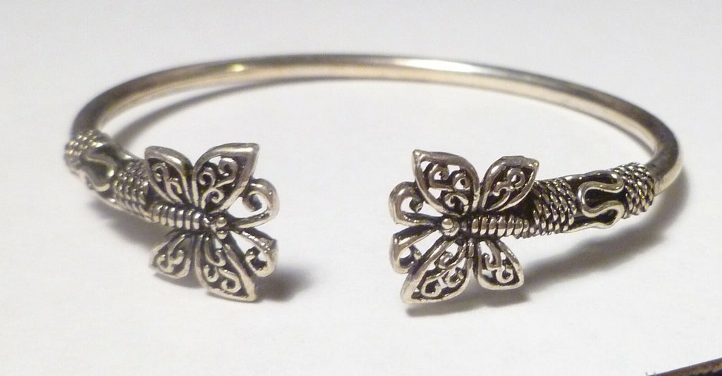 Butterfly bracelet Sterling Silver 925 7" inside 