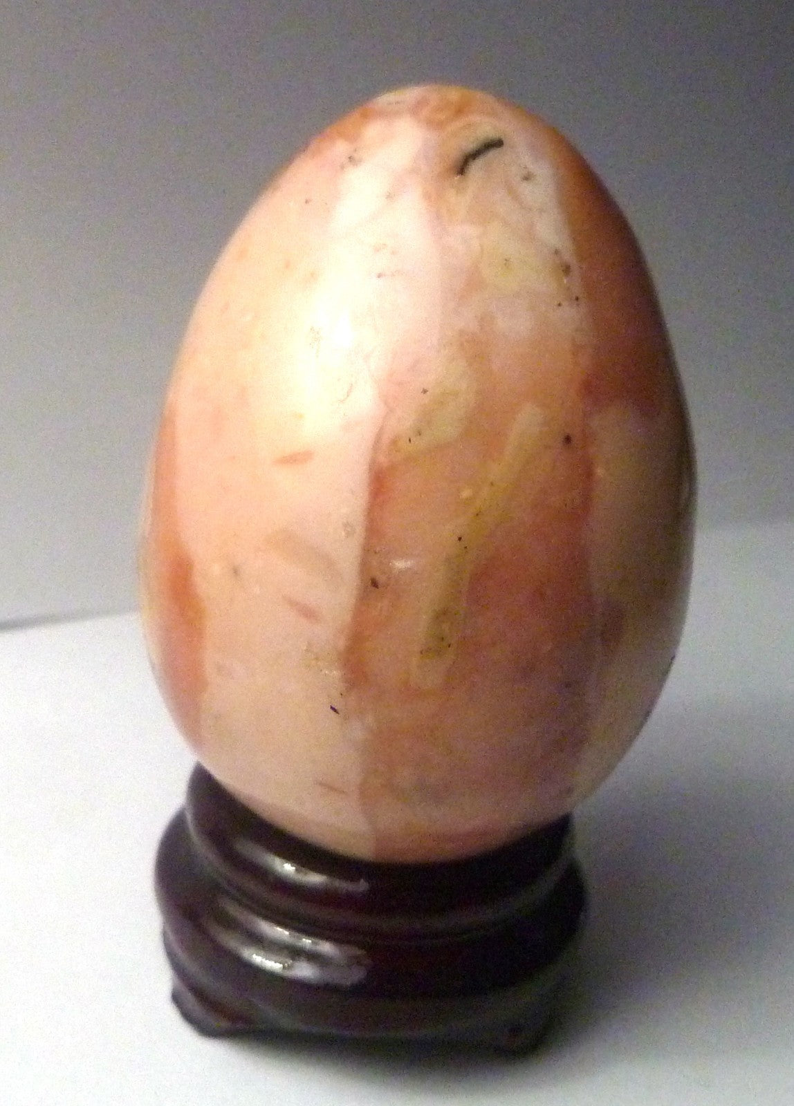 Rare Pink Opal Egg from Peru With Stand - 53 Grams, 1.75"