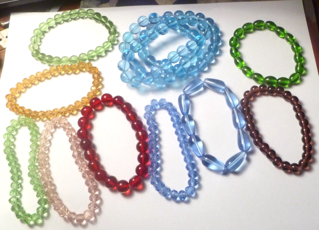 Gemstone Stretch Bracelet Buy One or More Citrinie, Amethyst,Topaz...