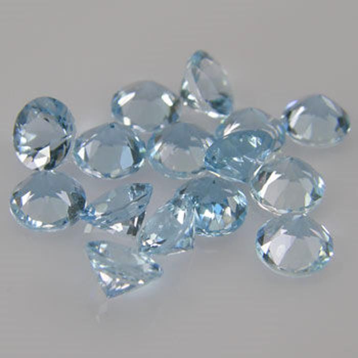 IF Genuine Natural Aquamarine 4mm RARE Round Briliant