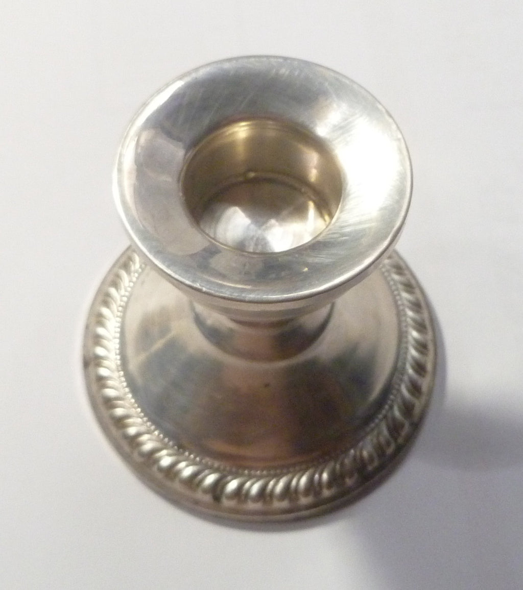 Vintage Single Weighted Sterling Silver Candle Holder