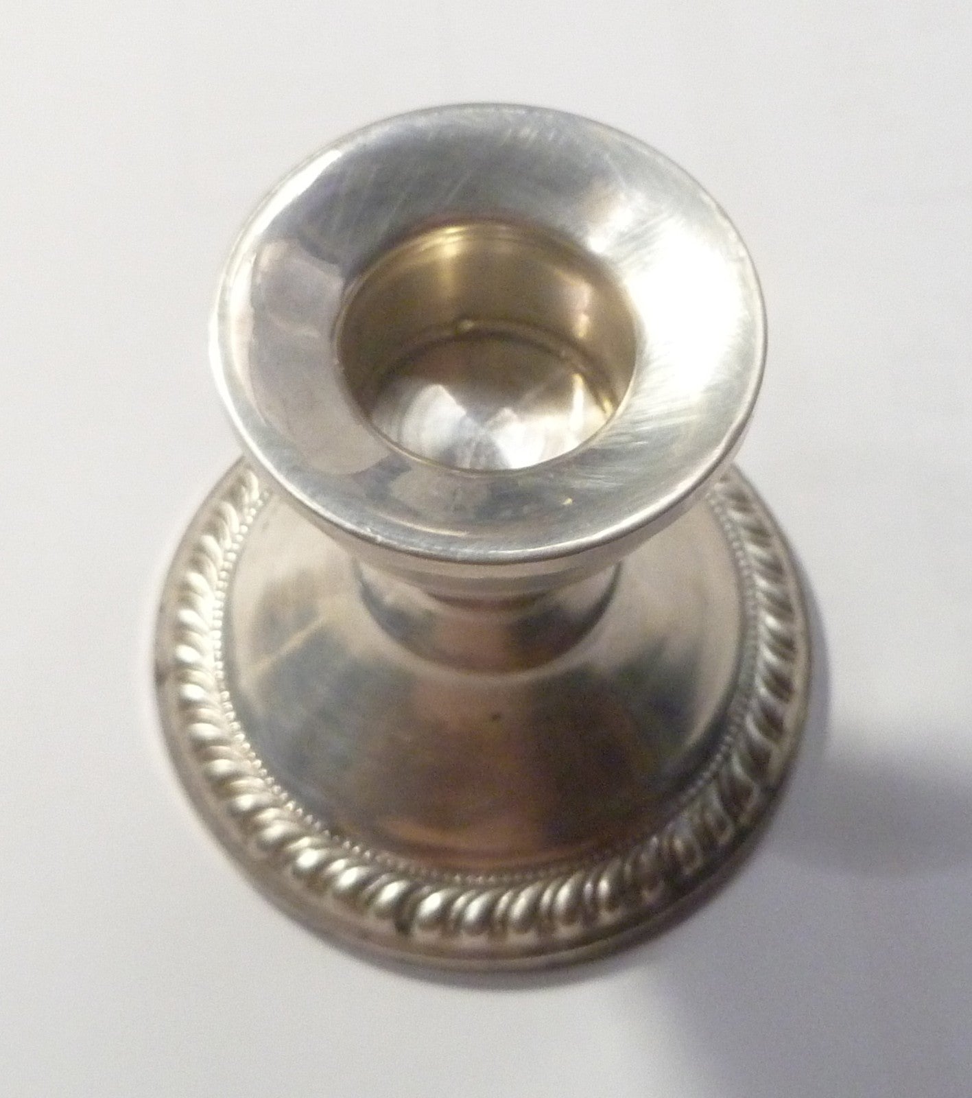 Vintage Single Weighted Sterling Silver Candle Holder