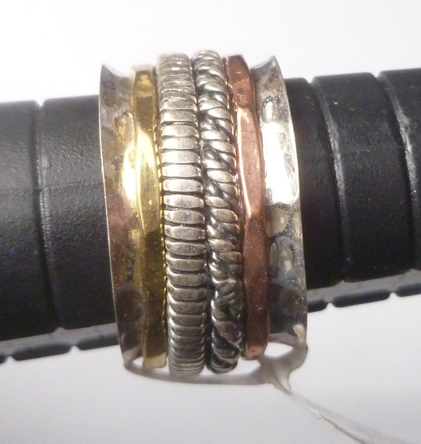 12mm wide Band Spinner Ring 925 Sterling Silver s7