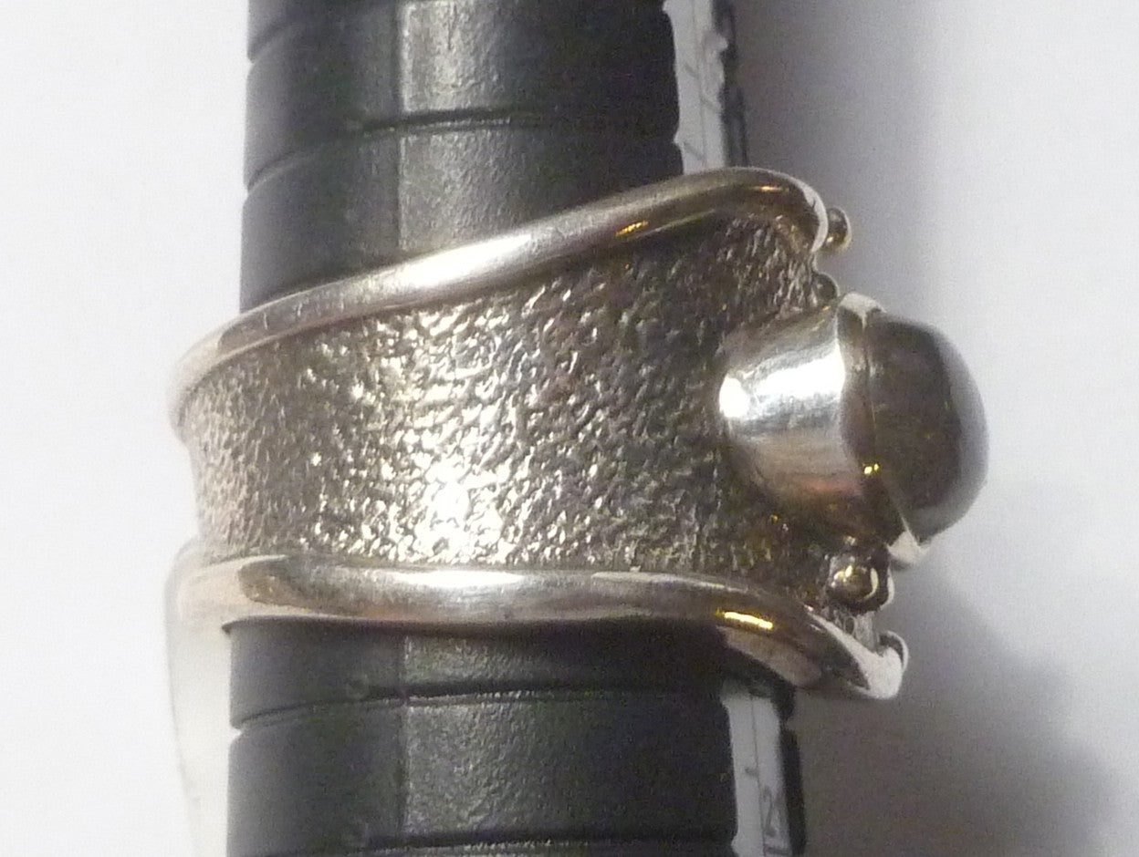 LABRADORITE RING Sterling Silver .925 & Rhodium No Tarnish! Size 9