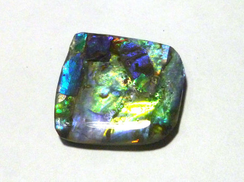 40.5ctd Multi Colors AMMOLITE GEM! Gemstone Amazing Colors! 32x31mm