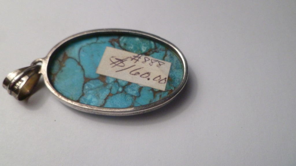 Minimalist Turquoise, topaz peal 925 SS Silver Pendant