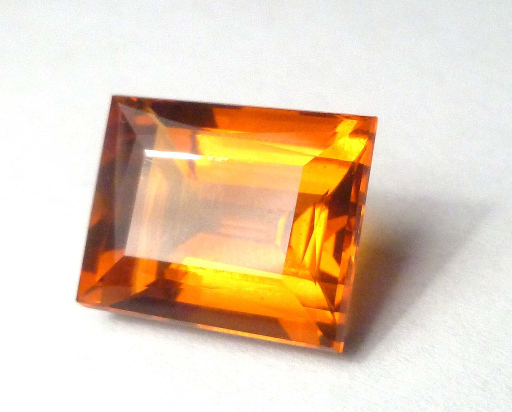 19.85cts MADEIRA CITRINE 17.5x14.5 MM Rectangle EMERALD CUT  FROM BRAZIL VVS