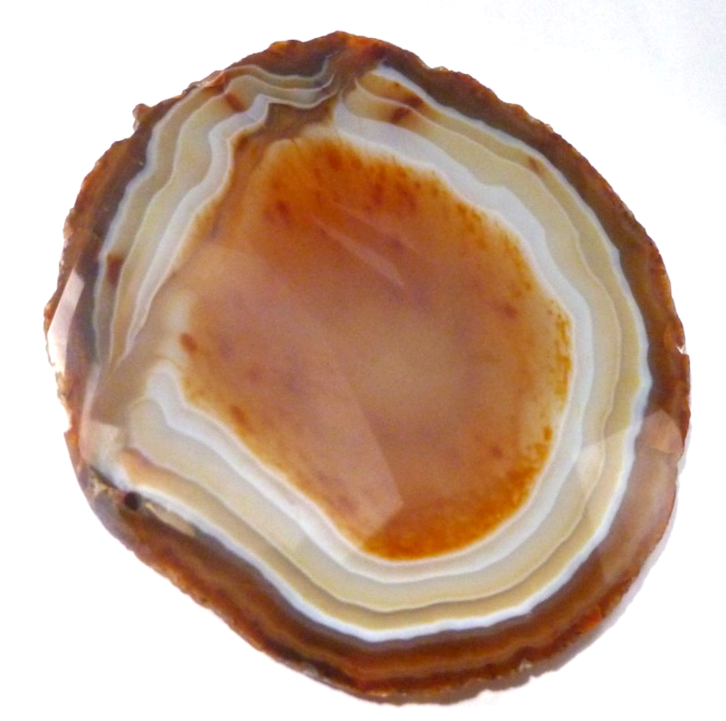 RED! Carnelian Banded Agate Polished Slab Great Colors 3.5"