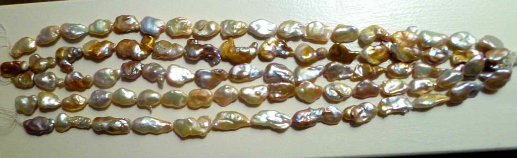 AA Very Big 17 Pearls per 15.5" Strand 20-30mm Size, White baroque pearl 