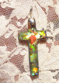 FireLyte© NEW! 925 Sterling Silver Cross Pendant 1.75"