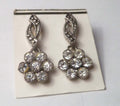 Vintage Crystal Sparkling Earrings Bright Jewelry