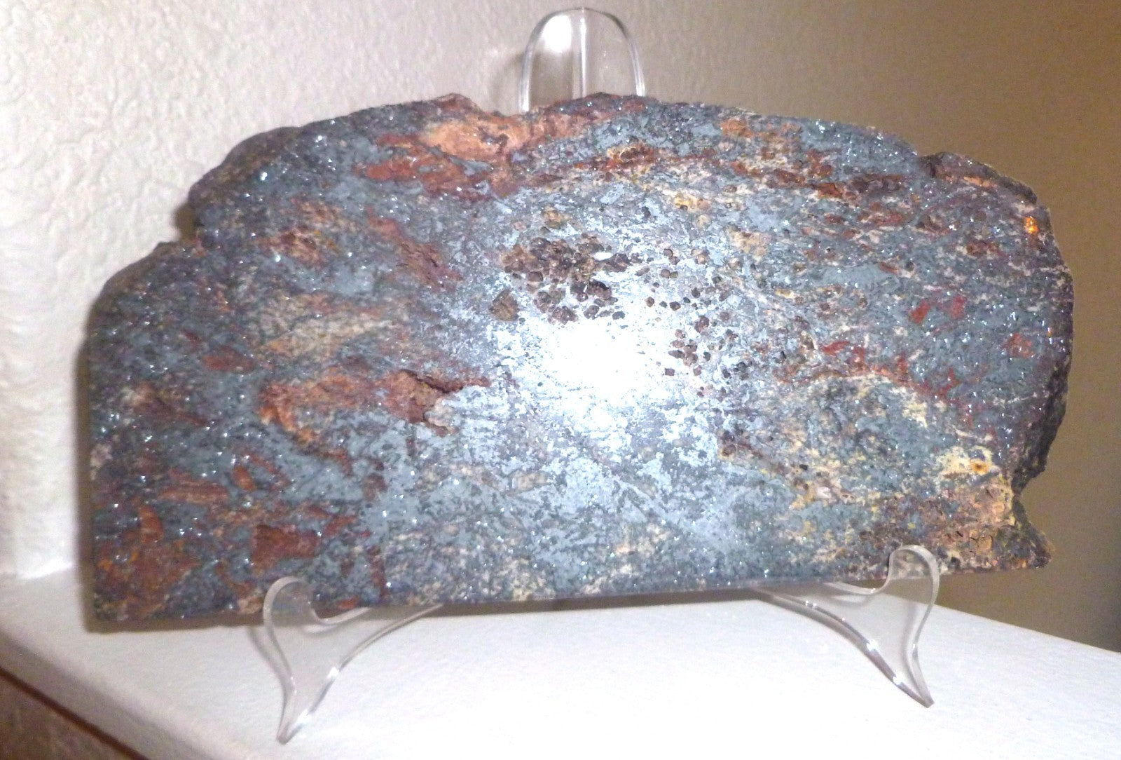 2lb 8oz BIG Hematite Crystal Polished Slab  8.75" Arizona