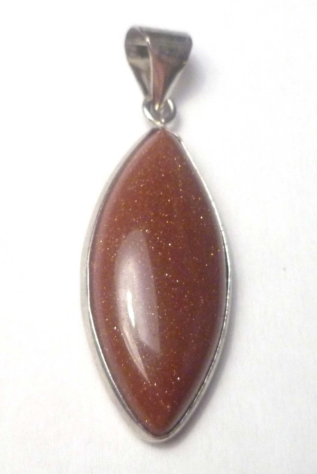 Goldstone PENDANT 45mm Silver EP