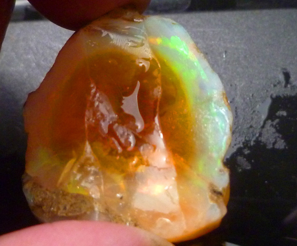CRYSTAL OPAL NUGGET Ethiopian Precious Welo Opal  FLASH 90cts