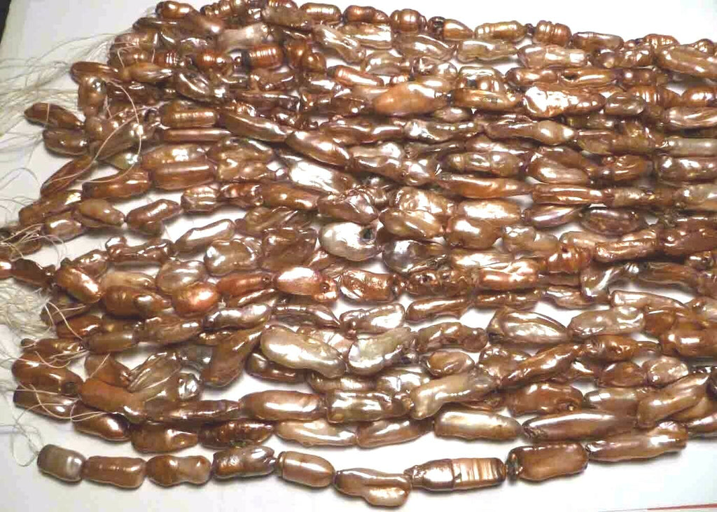 AA Very Big 16-20 Pearls per 15.5" Strand 20-30mm Size, Rose/Pink baroque pearl 