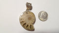 Ammonite Fossil .925 Sterling Silver Quality PENDANT 47mm