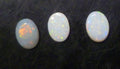 6x8 Lot of 3 Polished Australian White Opal Cabochons