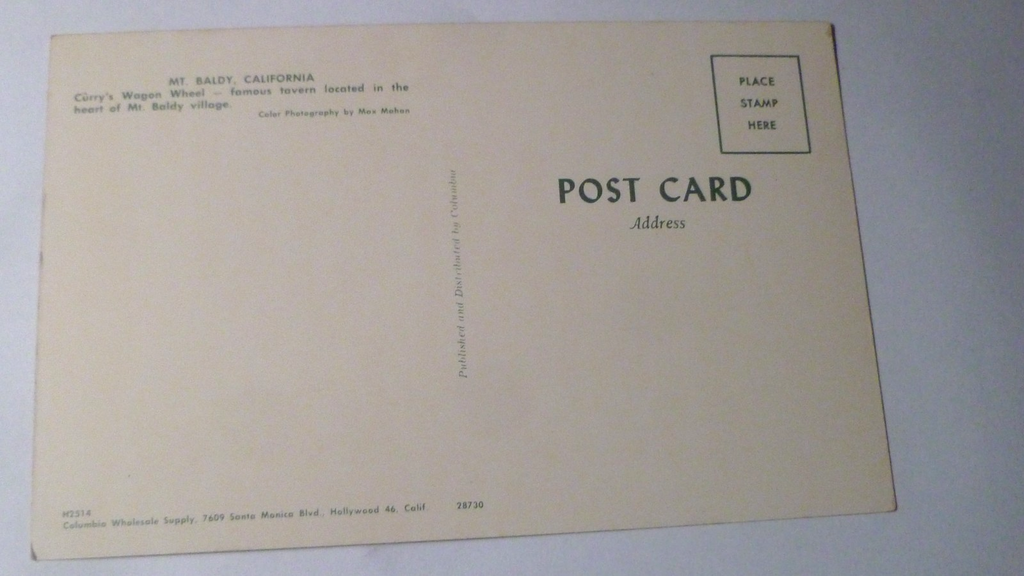 Postcard Mount Baldy Lodge California USA 1961