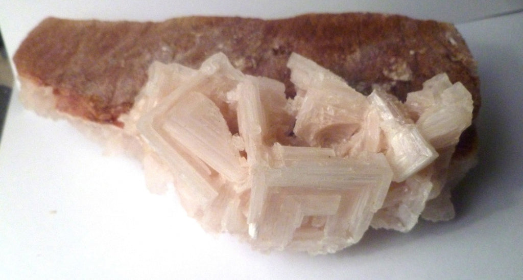 Pink Plum Halite Stepped Salt Crystals 5.5" Trona Searles Lake California