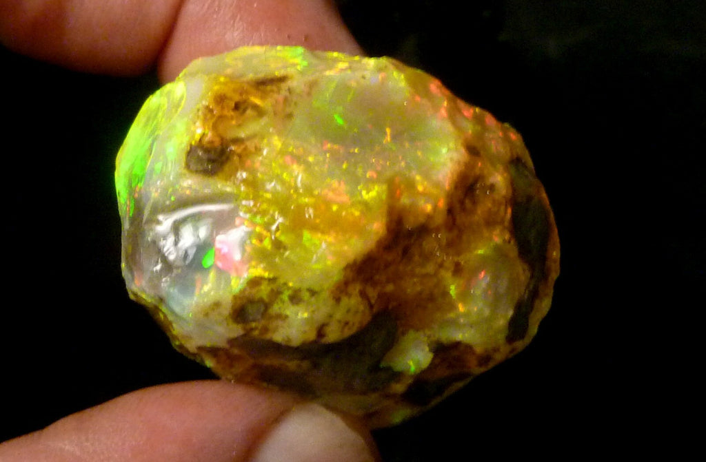 Rare Ghost OPAL Ethiopia Precious Opal Crystal with a Ghost 180.3cts