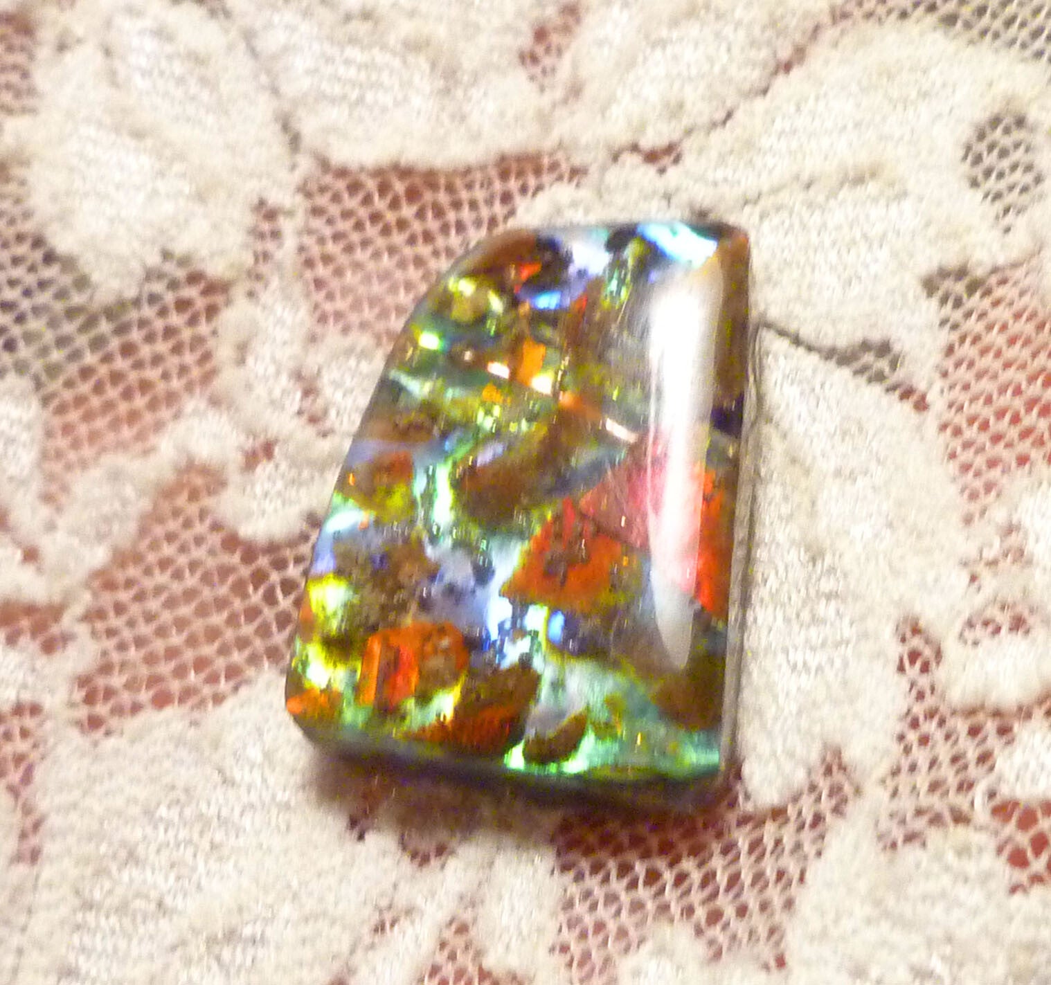 FireLyte© NEW! Iridescent Multi Color Gemstone 23x18mm