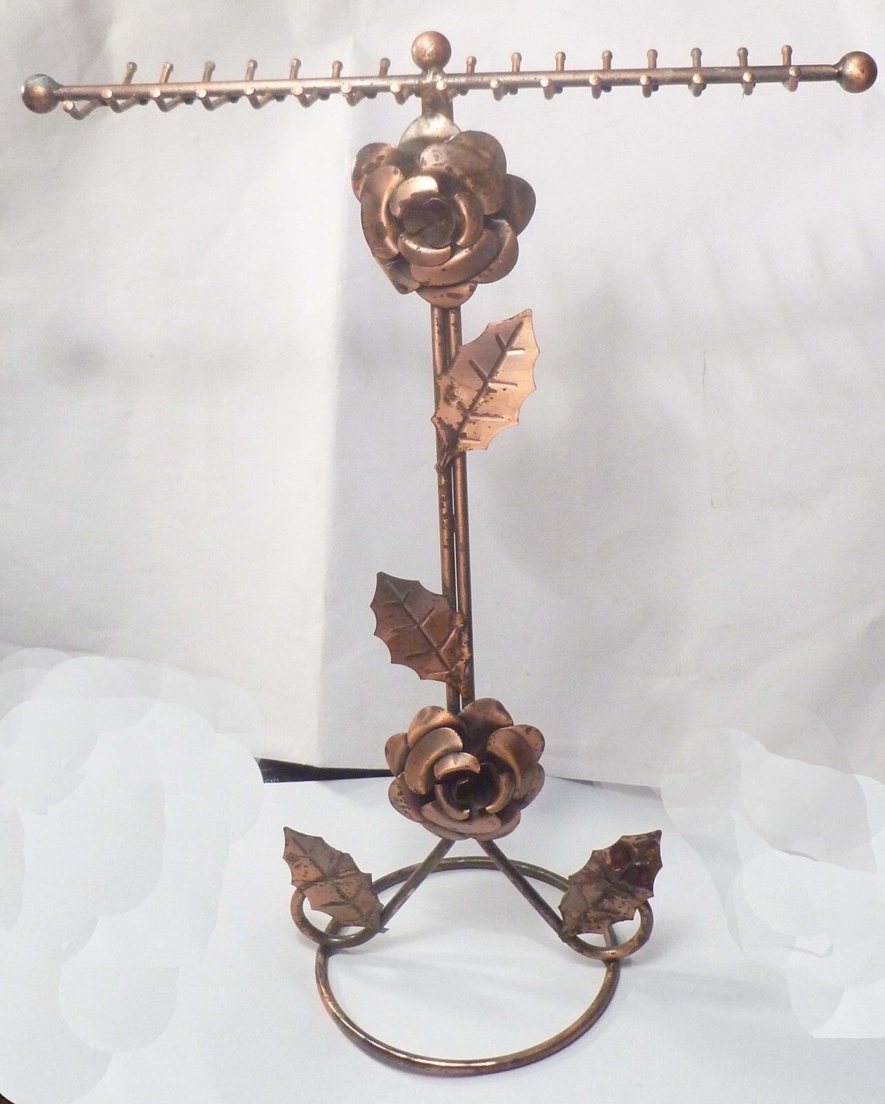 Solid Copper Necklace Jewelry Display Stand, 10 W x 13" H Rose 32 pegs OFFER