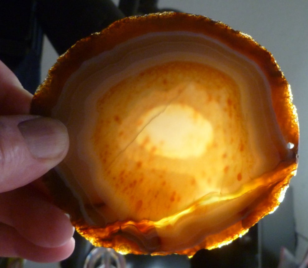 RED! Carnelian Banded Agate Polished Slab Great Colors 3.5"