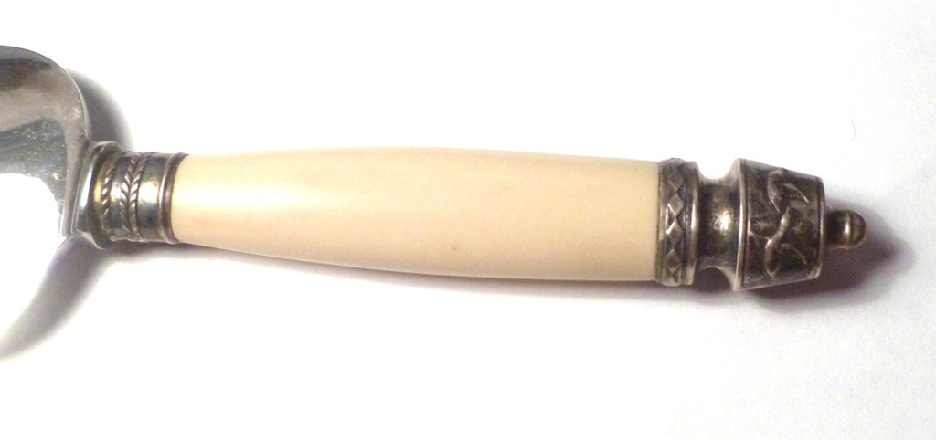 Insico Sterling Silver Bone Handle Cake Pie Server 10.5"