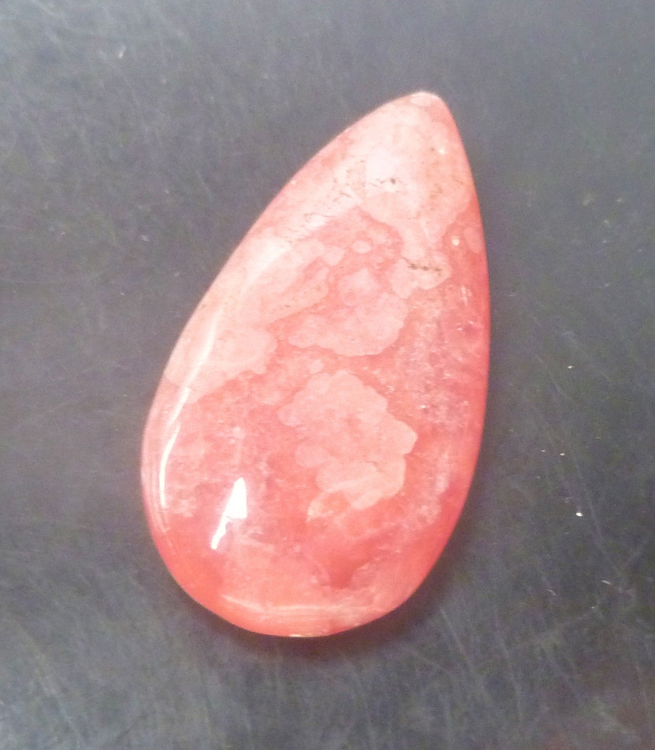Natural Pink Rhodochrosite Teardrop Loose Gemstone For Jewelry 21.9Cts