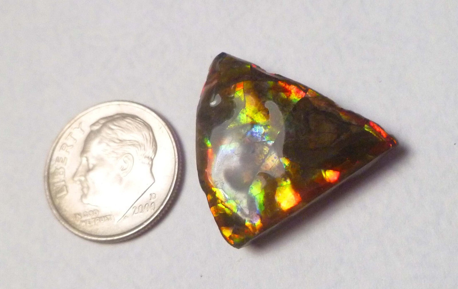 16ctsMulti Colors AMMOLITE GEM! Gemstone Amazing Colors! 23x23mm
